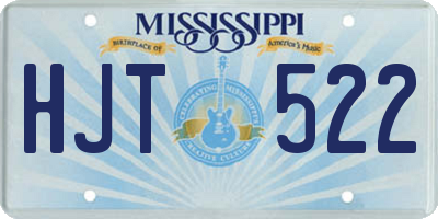MS license plate HJT522