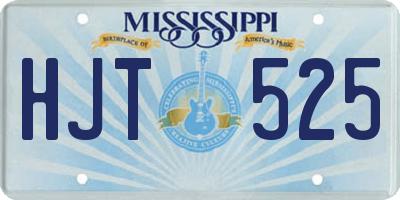 MS license plate HJT525