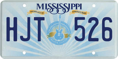 MS license plate HJT526