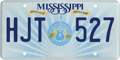 MS license plate HJT527