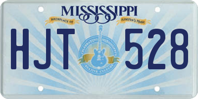 MS license plate HJT528