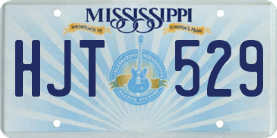 MS license plate HJT529