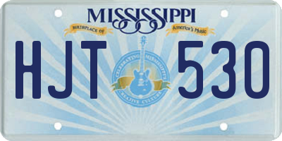 MS license plate HJT530