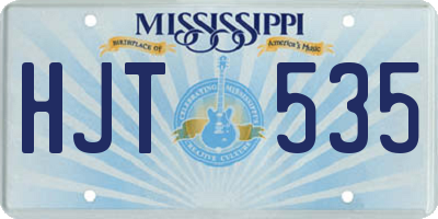 MS license plate HJT535