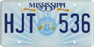 MS license plate HJT536
