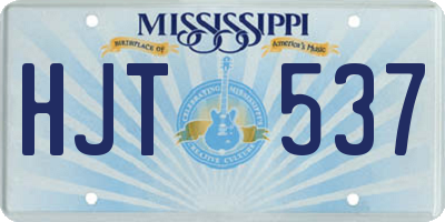 MS license plate HJT537
