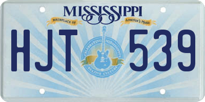 MS license plate HJT539