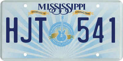 MS license plate HJT541