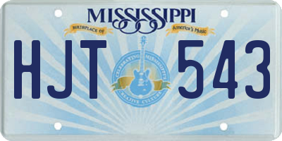 MS license plate HJT543