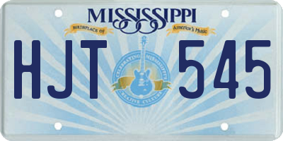 MS license plate HJT545
