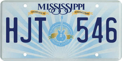 MS license plate HJT546