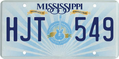 MS license plate HJT549