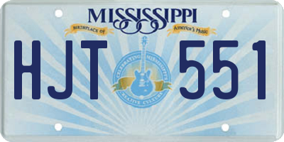MS license plate HJT551