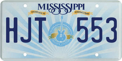MS license plate HJT553