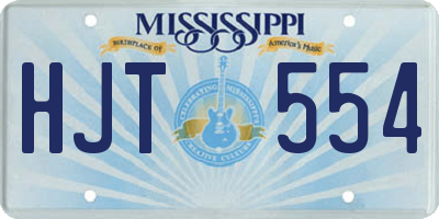 MS license plate HJT554