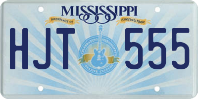 MS license plate HJT555