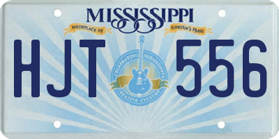 MS license plate HJT556