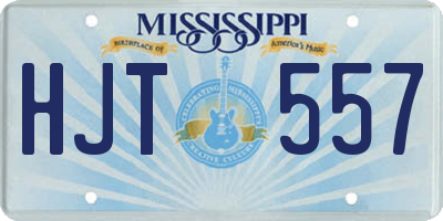 MS license plate HJT557