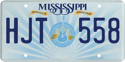 MS license plate HJT558