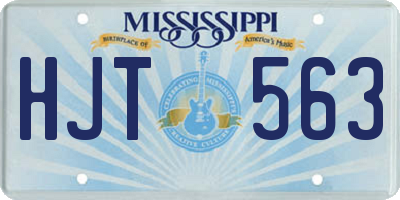 MS license plate HJT563