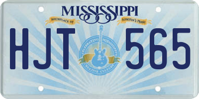 MS license plate HJT565