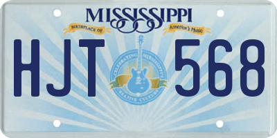 MS license plate HJT568