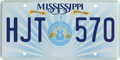 MS license plate HJT570