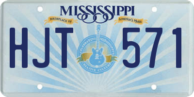 MS license plate HJT571