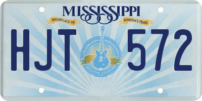 MS license plate HJT572