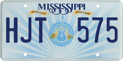 MS license plate HJT575