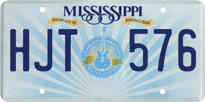 MS license plate HJT576