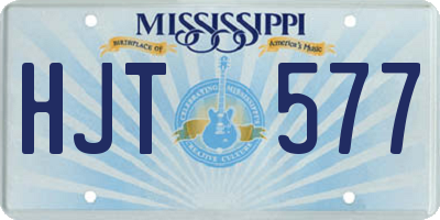 MS license plate HJT577