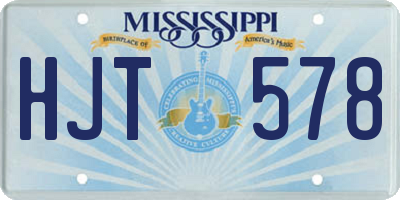 MS license plate HJT578