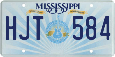 MS license plate HJT584