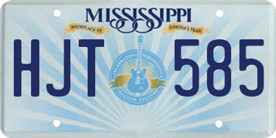 MS license plate HJT585