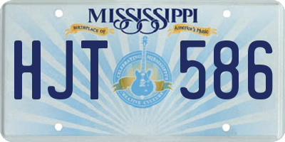 MS license plate HJT586
