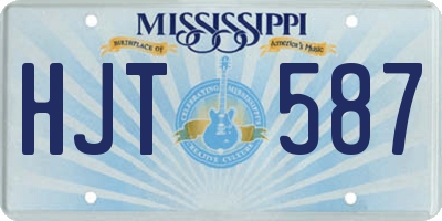 MS license plate HJT587