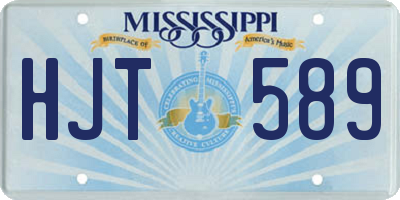 MS license plate HJT589