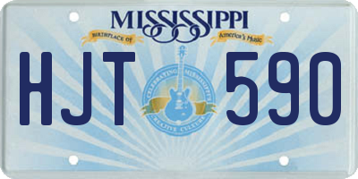 MS license plate HJT590