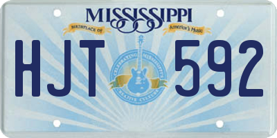 MS license plate HJT592