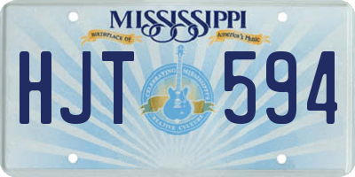 MS license plate HJT594