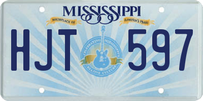 MS license plate HJT597