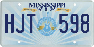 MS license plate HJT598