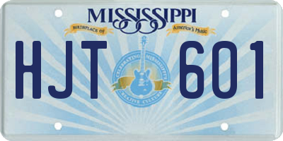 MS license plate HJT601