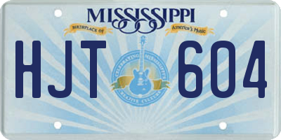 MS license plate HJT604