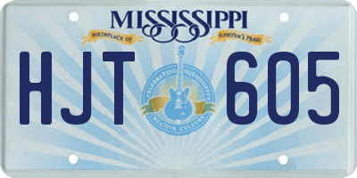 MS license plate HJT605