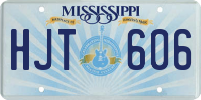 MS license plate HJT606