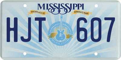 MS license plate HJT607