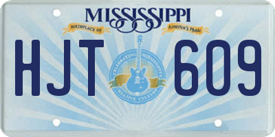 MS license plate HJT609