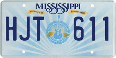 MS license plate HJT611